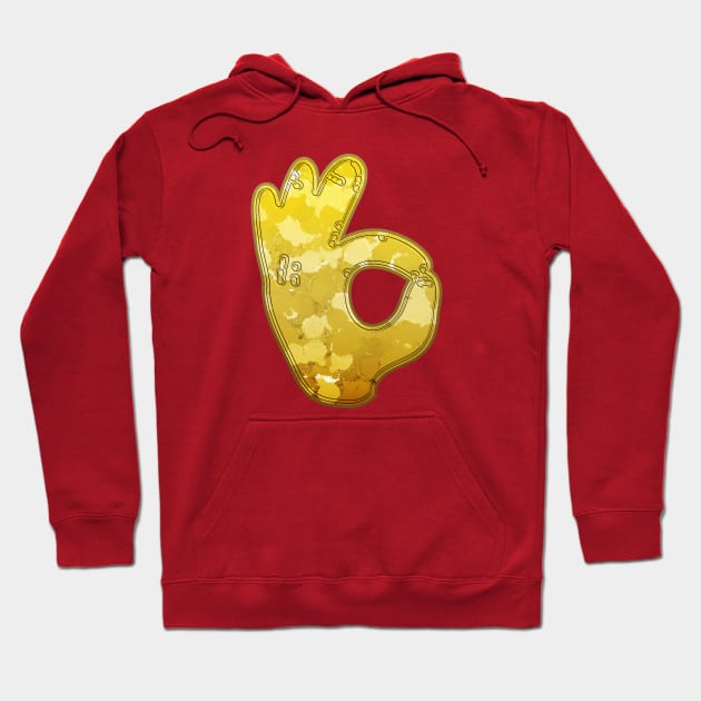 OK Sign Golden Art Hoodie by IBMClothing